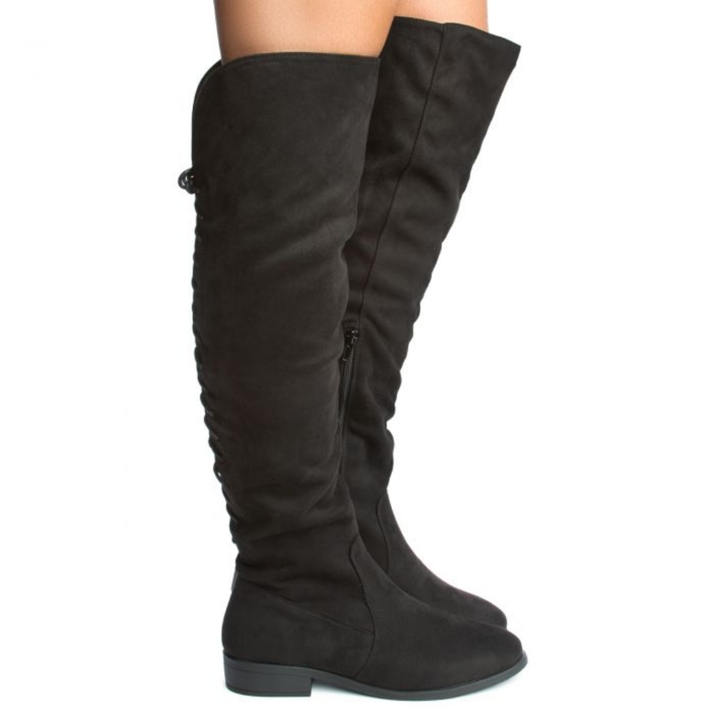 Liliana THIGH high flat boot